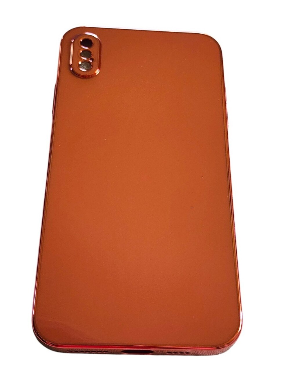 Metallic Cherry Red/rust Orange case for iPhone XS Max